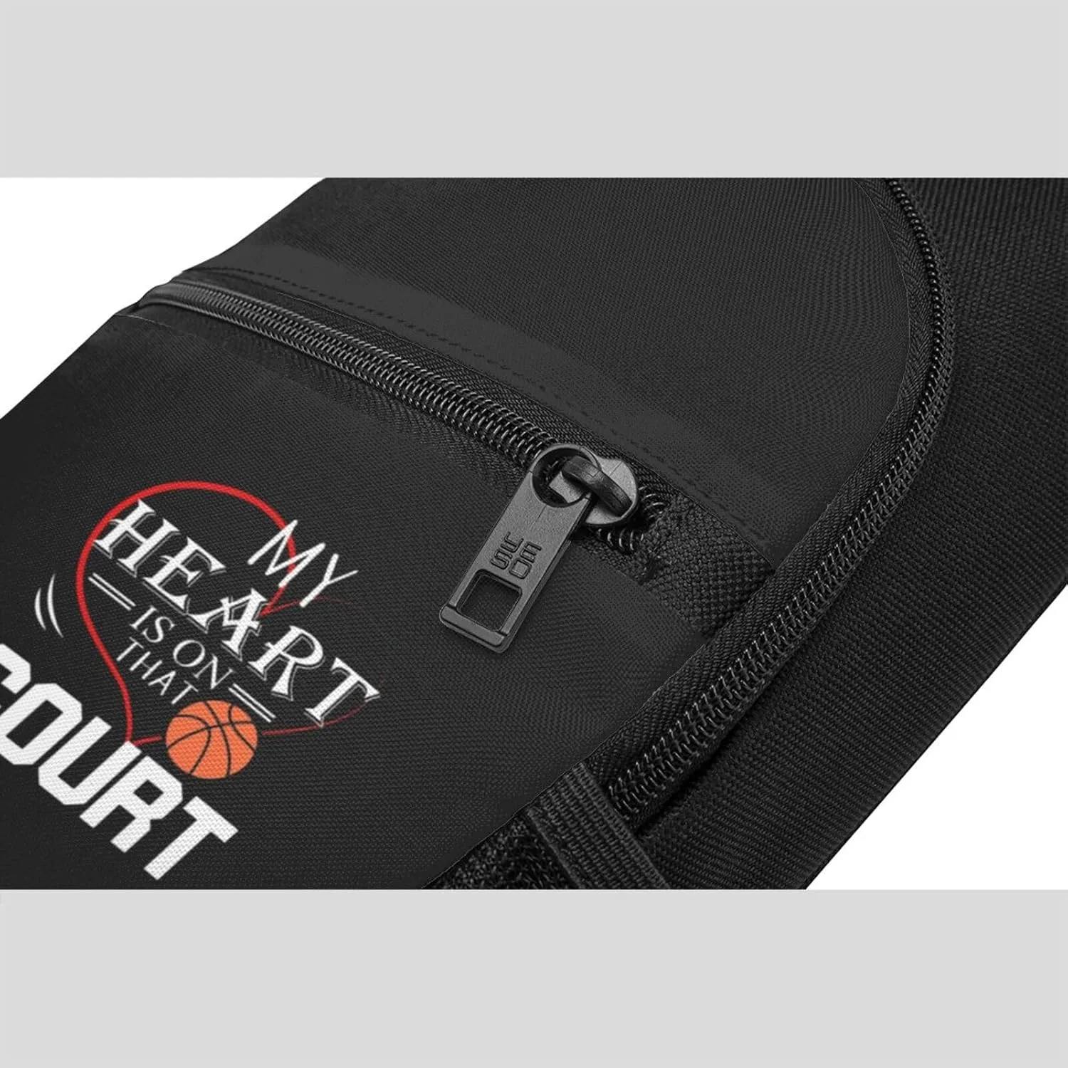 My Heart Is On That Court Unisex Chest Bag Lightweight Crossbody Shoulder Bag Travel Pocket Black