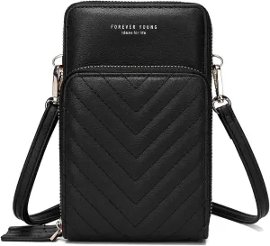 myfriday Small Crossbody Cell Phone Bag for Women, Mini Over Shoulder Handbag Purse with Credit Card Slots
