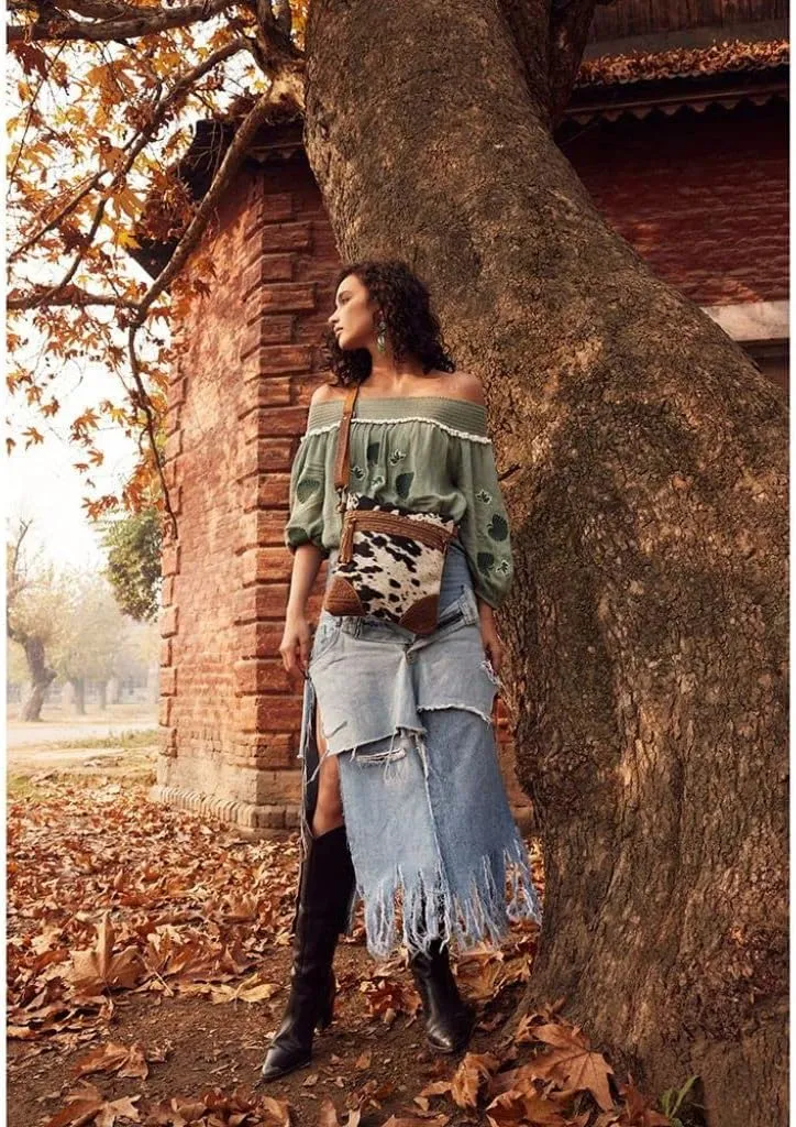 Myra Bag Roger Canvas and Cowhair Crossbody Bag S-6783