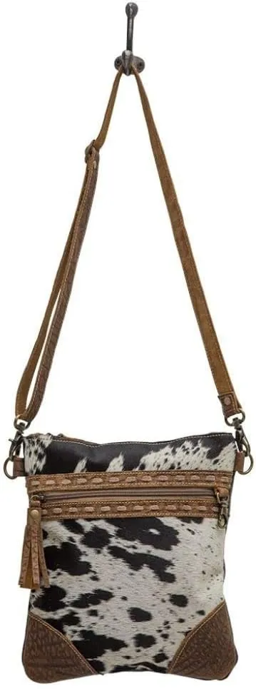 Myra Bag Roger Canvas and Cowhair Crossbody Bag S-6783