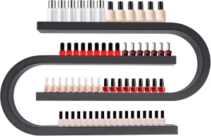 Nail Polish Shelf Stand, 2 Pieces U-Shaped Rack,Wall Mounted Display, Lipstick Organizer Holder, 4 Tiers Nail Shop Stand