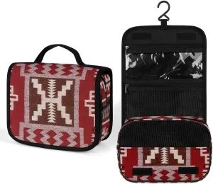 Native American Storm Hanging Large Capacity Toileting Bag, Portable Toileting Bag for Going Out