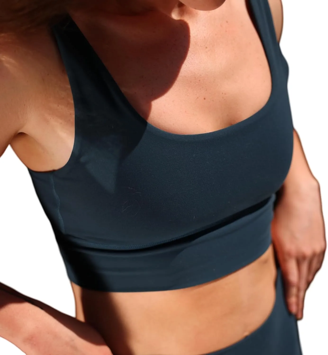 NAYA Criss Cross Back Sports Bra for Women, Compressive, Breathable Bra for Pilates, Running, Gym, Lifestyle