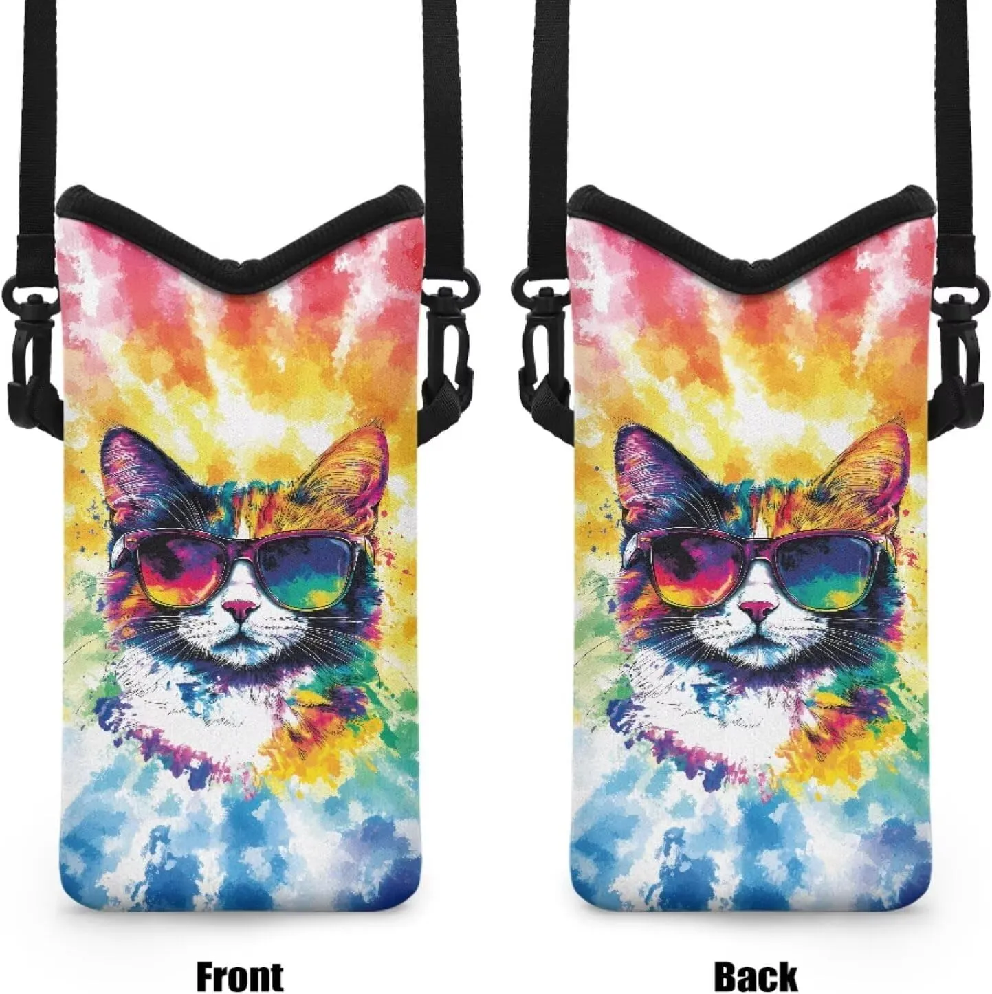 Neoprene Small Crossbody Bag with Adjustable Strap Water-Resistant Portable Cellphone Pouch for Travel, Outings