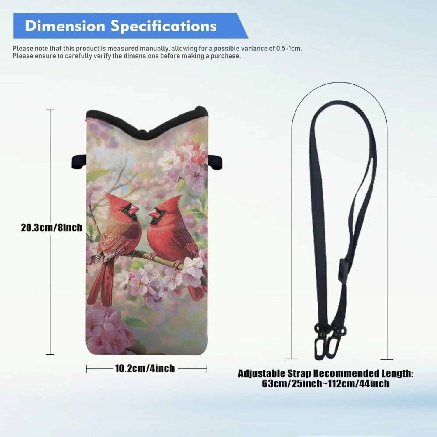 Neoprene Small Crossbody Bag with Adjustable Strap Water-Resistant Portable Cellphone Pouch for Travel, Outings