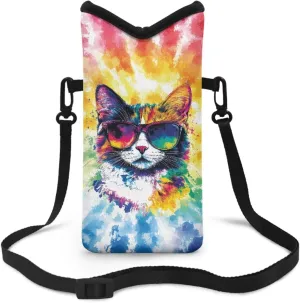 Neoprene Small Crossbody Bag with Adjustable Strap Water-Resistant Portable Cellphone Pouch for Travel, Outings