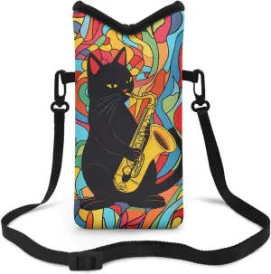 Neoprene Small Crossbody Bag with Adjustable Strap Water-Resistant Portable Cellphone Pouch for Travel, Outings