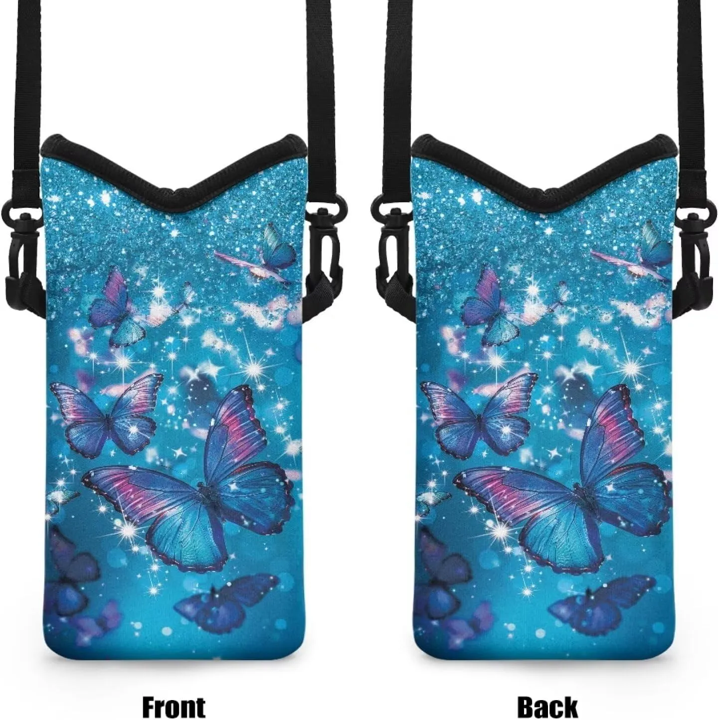 Neoprene Small Crossbody Bag with Adjustable Strap Water-Resistant Portable Cellphone Pouch for Travel, Outings