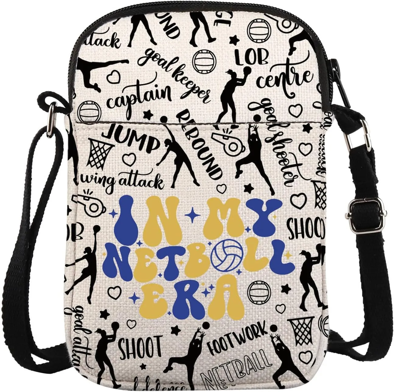 Netball Lovers Crossbody Bag Best Netball Player Coach Gift Netball Competition Gift In My Netball Era Carry On Bag