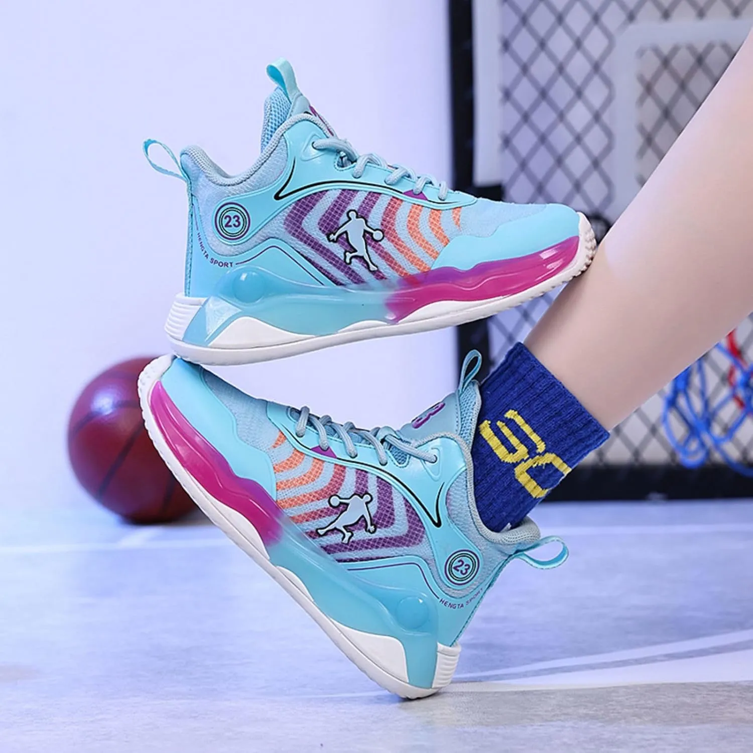 New Children's Non Slip Sports Basketball Shoes