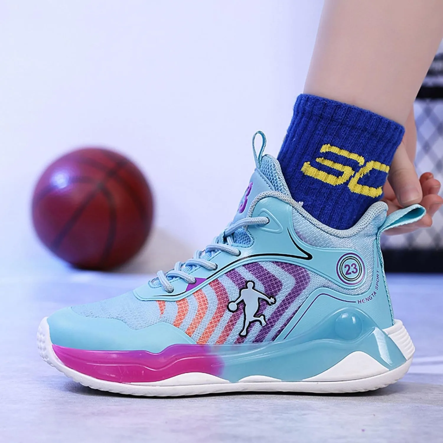 New Children's Non Slip Sports Basketball Shoes