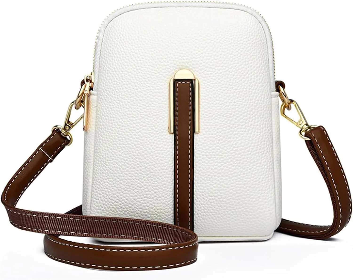 New Lychee Grain Leather Phone Bag, Women Small Cross Body Bag, Fashion Travel Wallet for Women