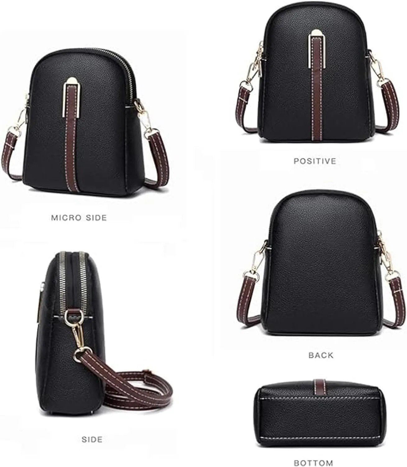 New Lychee Grain Leather Phone Bag, Women Small Cross Body Bag, Fashion Travel Wallet for Women