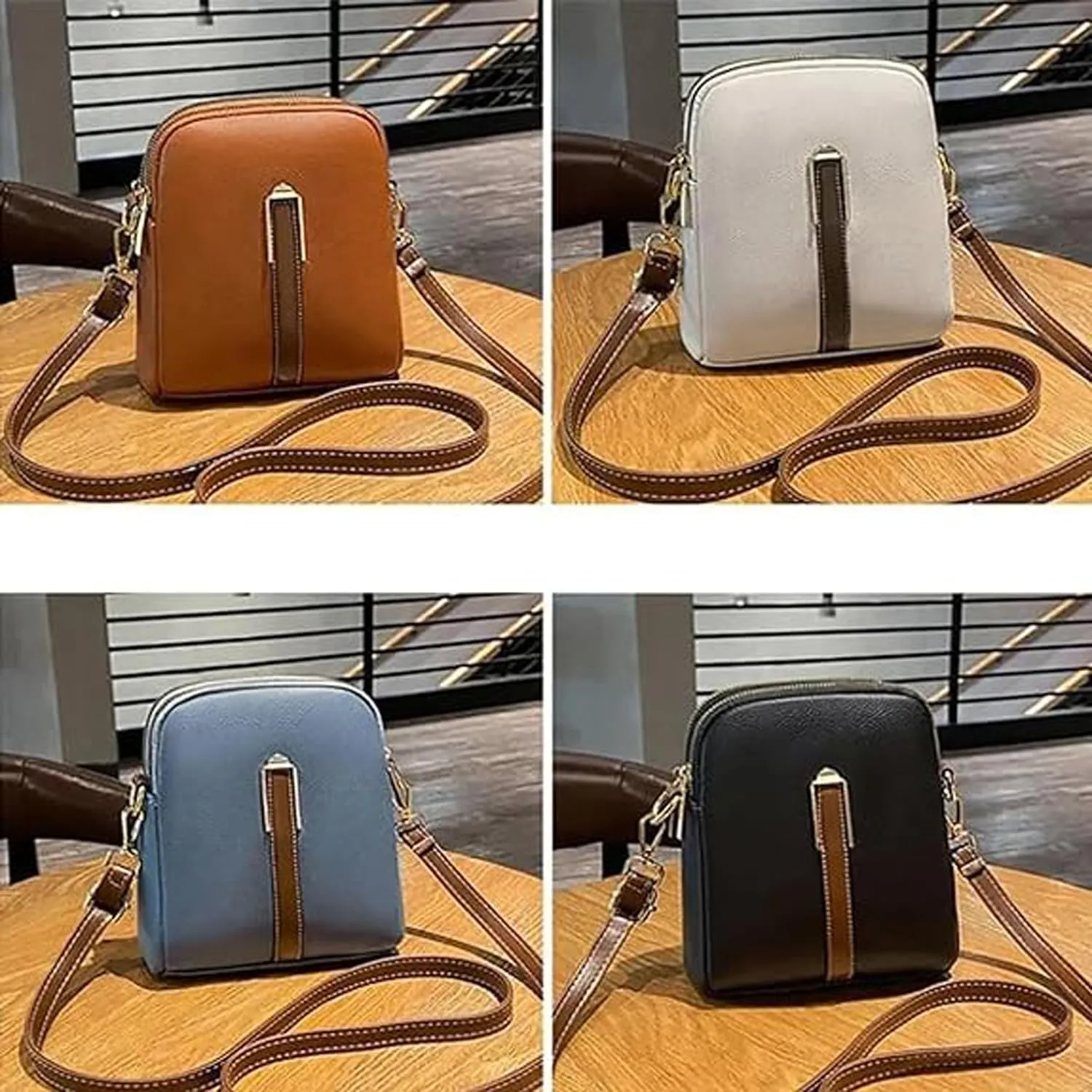 New Lychee Grain Leather Phone Bag, Women Small Cross Body Bag, Fashion Travel Wallet for Women