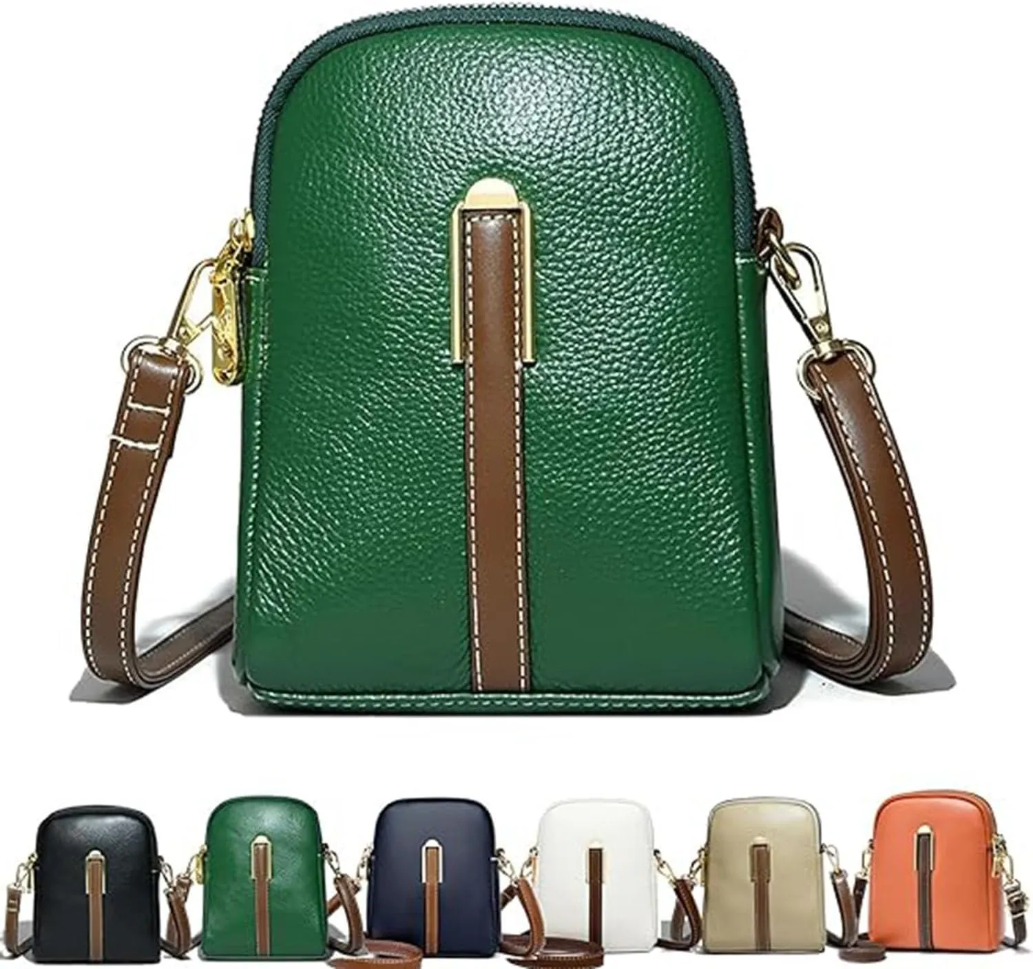 New Lychee Grain Leather Phone Bag,Cell Phone Purse Crossbody, Mini Stylish Lychee Pattern Shoulder Bag