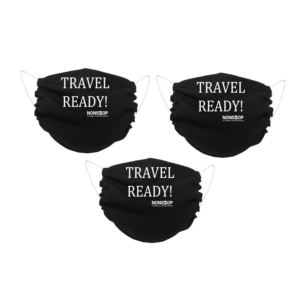 NONSTOP Fun Travel Quotes "Travel Ready!" Lightweight Travel Facemask