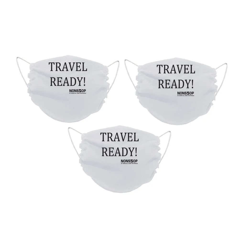 NONSTOP Fun Travel Quotes "Travel Ready!" Lightweight Travel Facemask