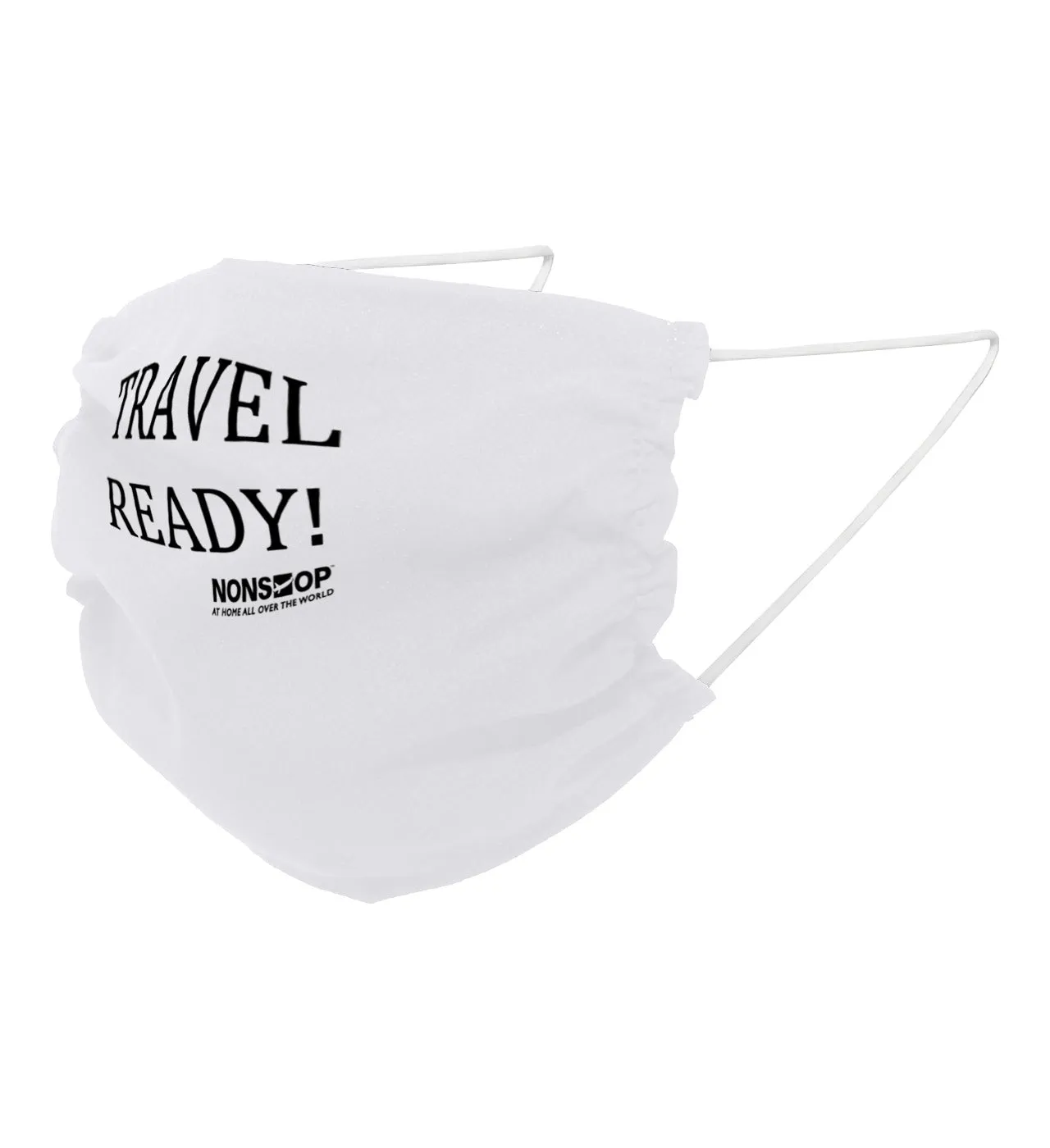 NONSTOP Fun Travel Quotes "Travel Ready!" Lightweight Travel Facemask
