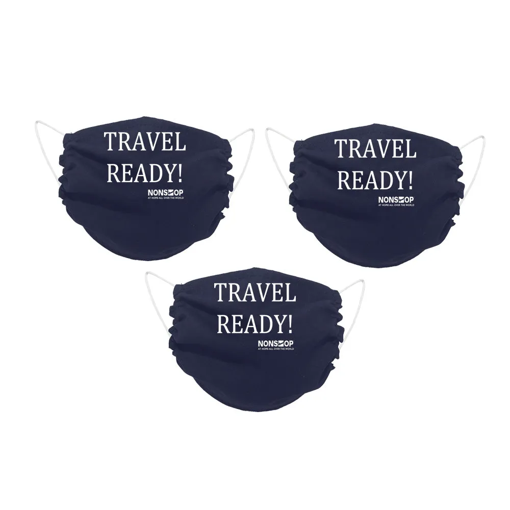 NONSTOP Fun Travel Quotes "Travel Ready!" Lightweight Travel Facemask