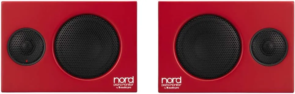 Nord Piano Monitor V2 Active Stereo Speakers (Price is per pair), Red