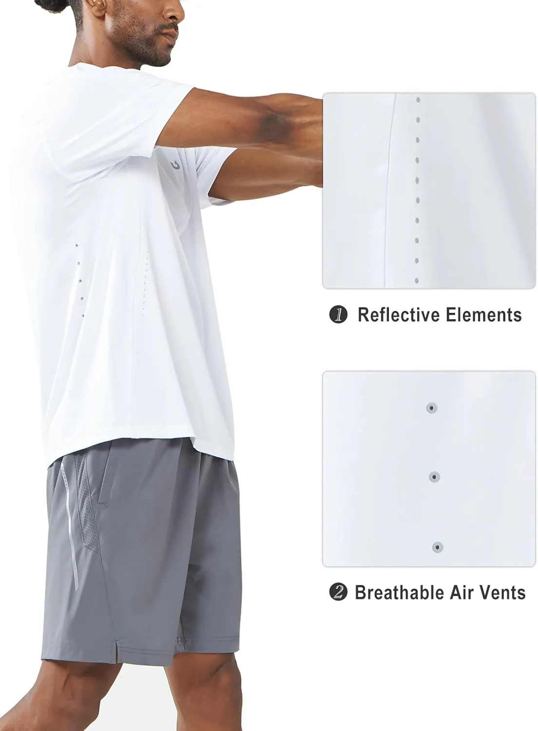 NORTHYARD Men's Athletic Gym T-Shirts,Workout Running Breathable Short-Sleeve Sports Performance Shirts Top Tee