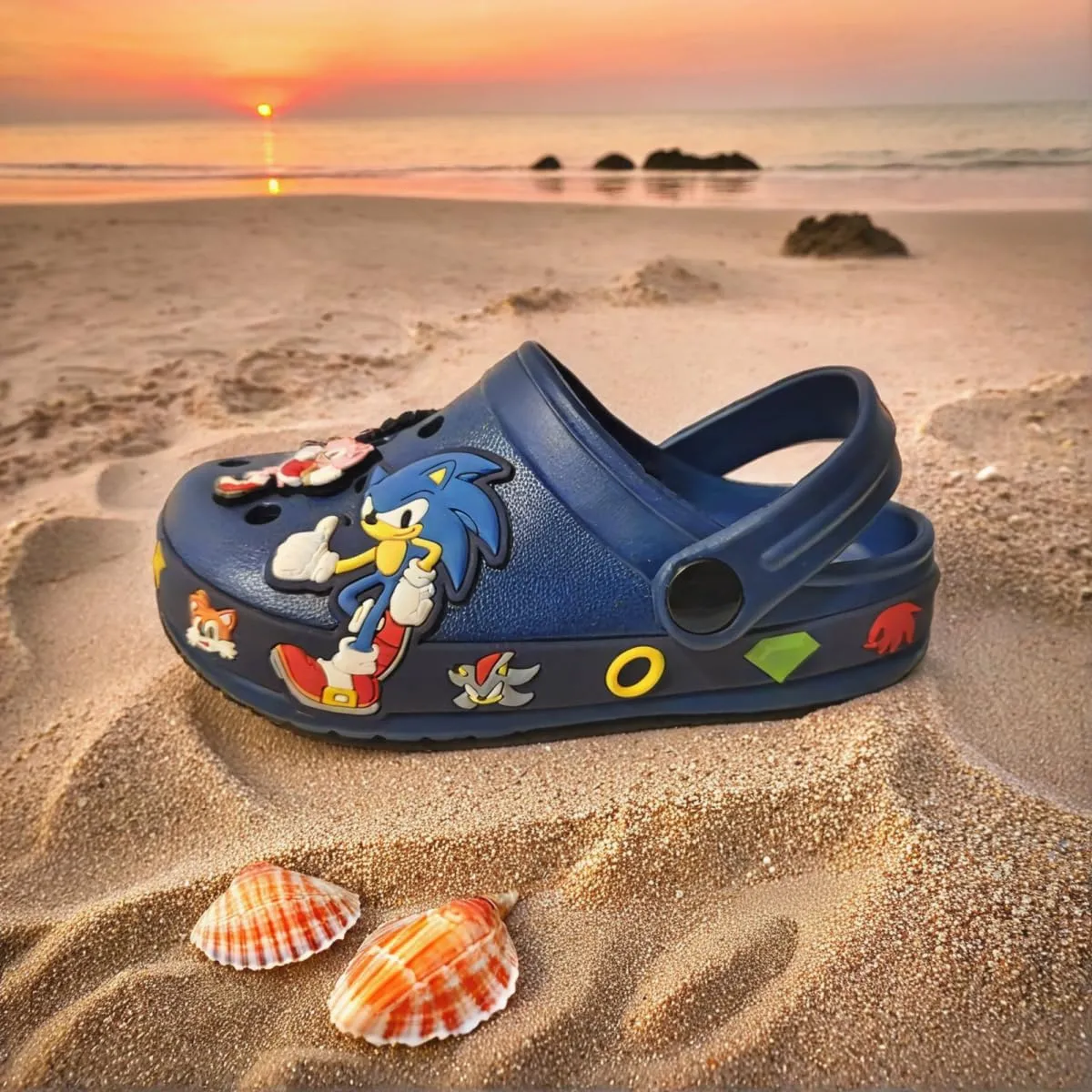 Novelty Kids Anime Cute Garden Shoes Toddler Cartoon Clogs Sandals,Boys Girls Non-Slip Water Shoes Beach Slippers