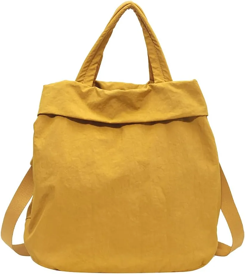 Nylon Shoulder Handbag Casual Style Tote Bag Lightweight Multilayered Large Capacity Waterproof Crossbody Bag
