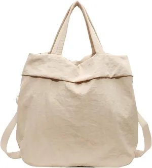 Nylon Shoulder Handbag Casual Style Tote Bag Lightweight Multilayered Large Capacity Waterproof Crossbody Bag