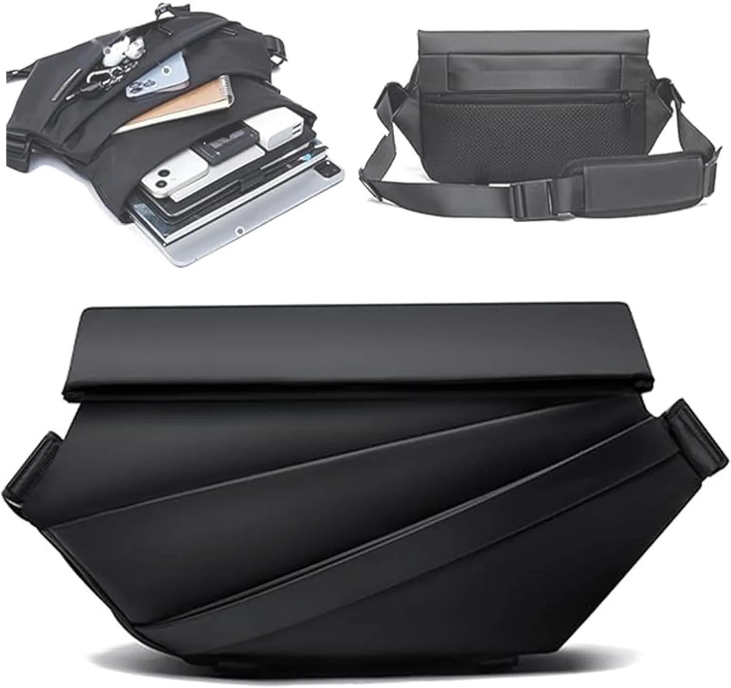 Obsidian Sling Anti-Theft Crossbody Bag, Oxford Waterproof Sports Sling Bag