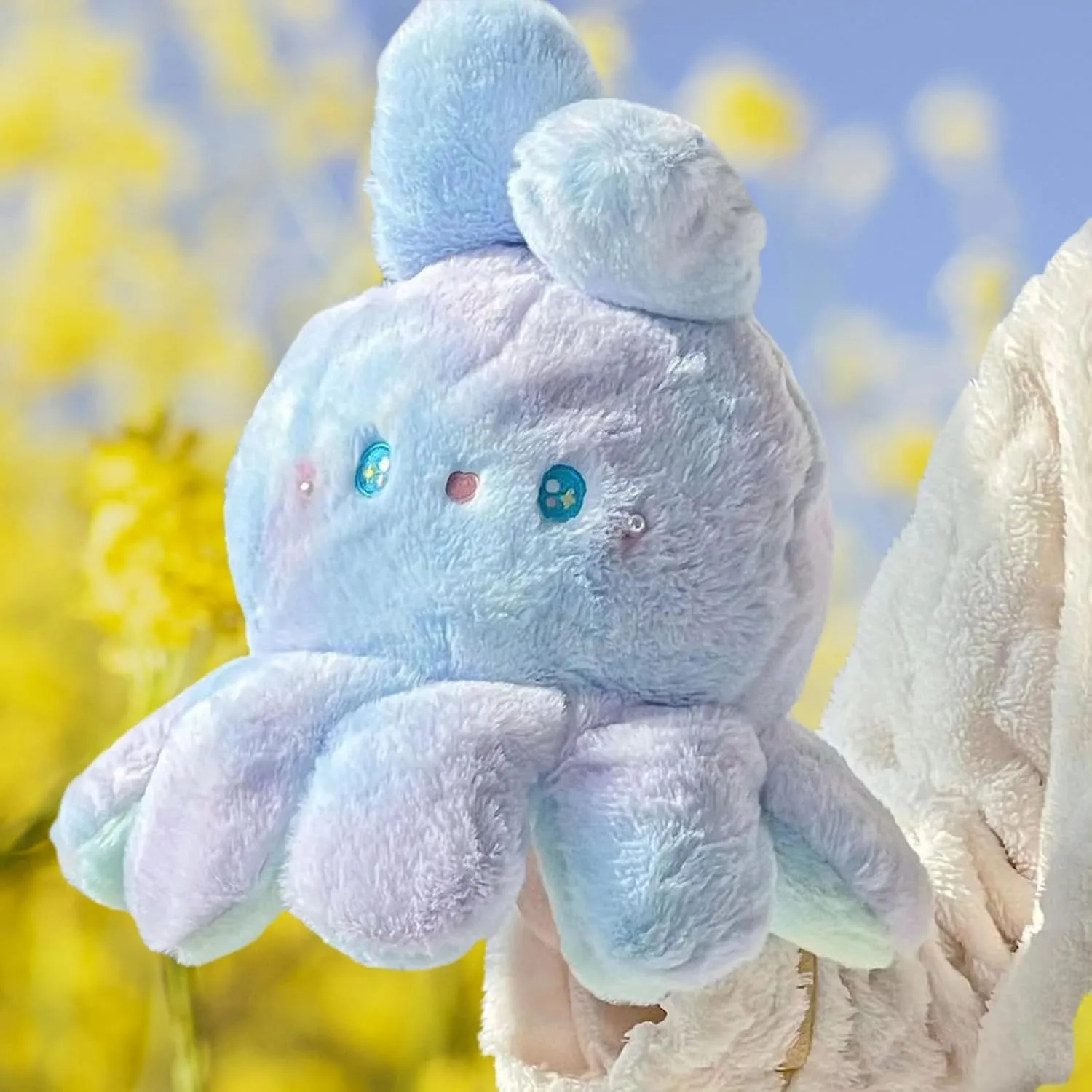 Octopus Rabbit Reversible Stuffed Animal Plushie - Kids Cute and Soft Plush Pillow Toy - Toddlers & Children’s Ideal Gift - Cozy Embraceable Companion (Purple-Green,19 inch)