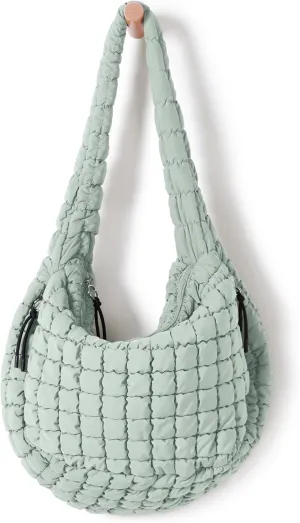 ODODOS Quilted Carryall Tote Bag for Women Crossbody Large Hobo Lightweight Padding Shoulder Bag
