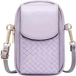 OIDERY Small Crossbody Bags Cell Phone Purse for Women, Leather Shoulder Handbag Wallet Purse with Credit Card Slots