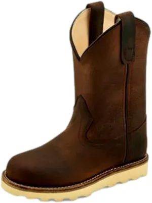 Old West Children's Oiled Brown Pull On Boot