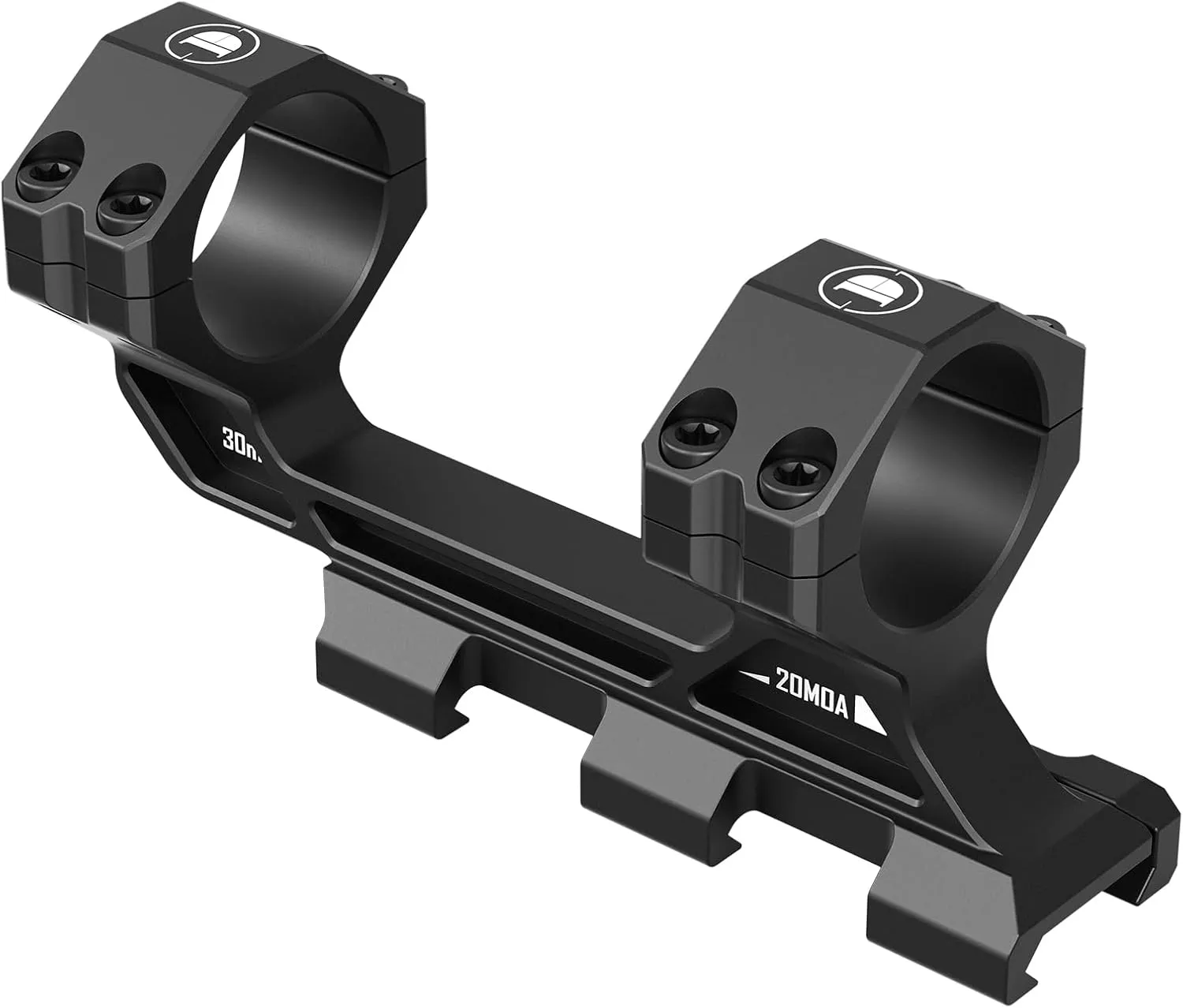 One-Piece 20 MOA Cantilever Scope Mounts 34mm or 30mm Tube High Precision Shockproof for Picatinny Rail
