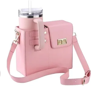 One-shoulder diagonal bag, outdoor portable water cup storage bag, crossbody bag with water cup holder, multi-functional shoulder bag