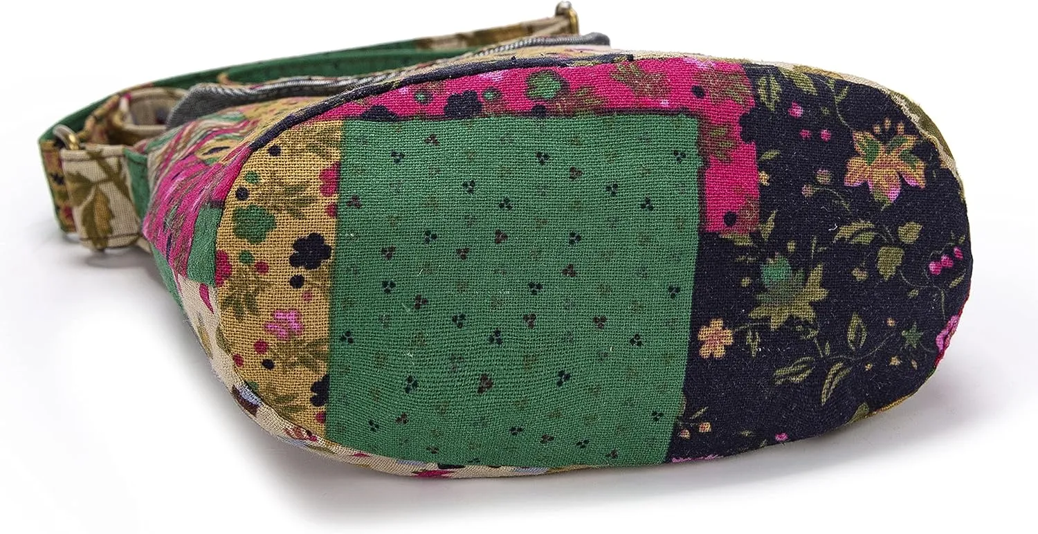 OPQRSTU Women's Retro Small Size Canvas Shoulder Bag Hippie Boho Crossbody Handbag
