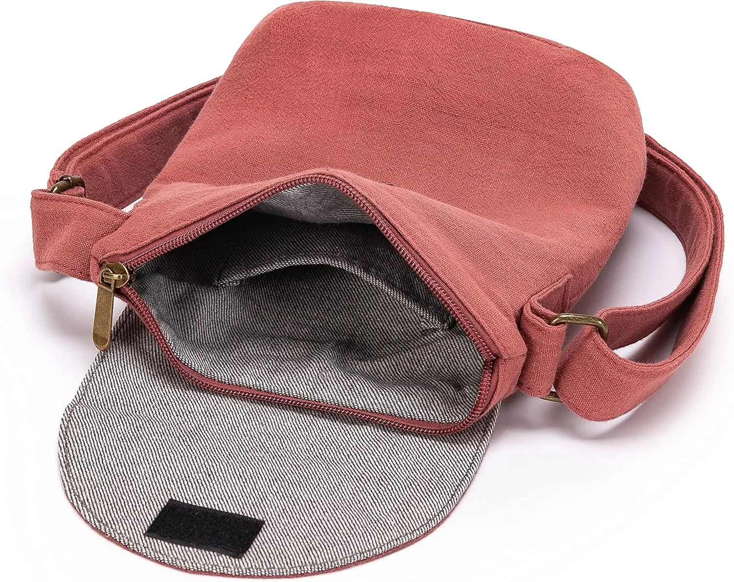 OPQRSTU Women's Retro Small Size Canvas Shoulder Bag Hippie Boho Crossbody Handbag