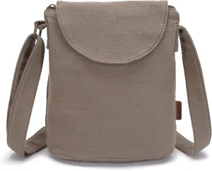 OPQRSTU Women's Retro Small Size Canvas Shoulder Bag Hippie Boho Crossbody Handbag