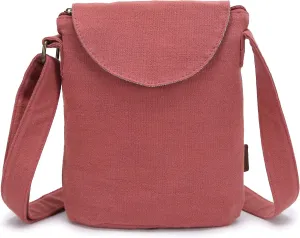 OPQRSTU Women's Retro Small Size Canvas Shoulder Bag Hippie Boho Crossbody Handbag