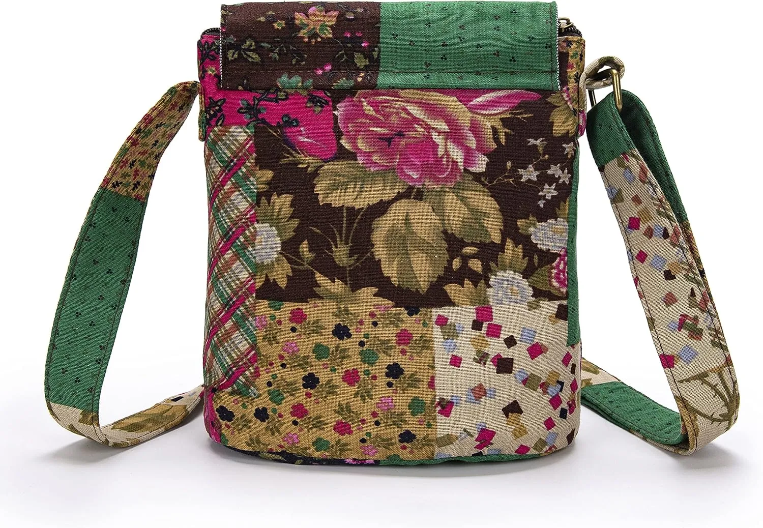 OPQRSTU Women's Retro Small Size Canvas Shoulder Bag Hippie Boho Crossbody Handbag