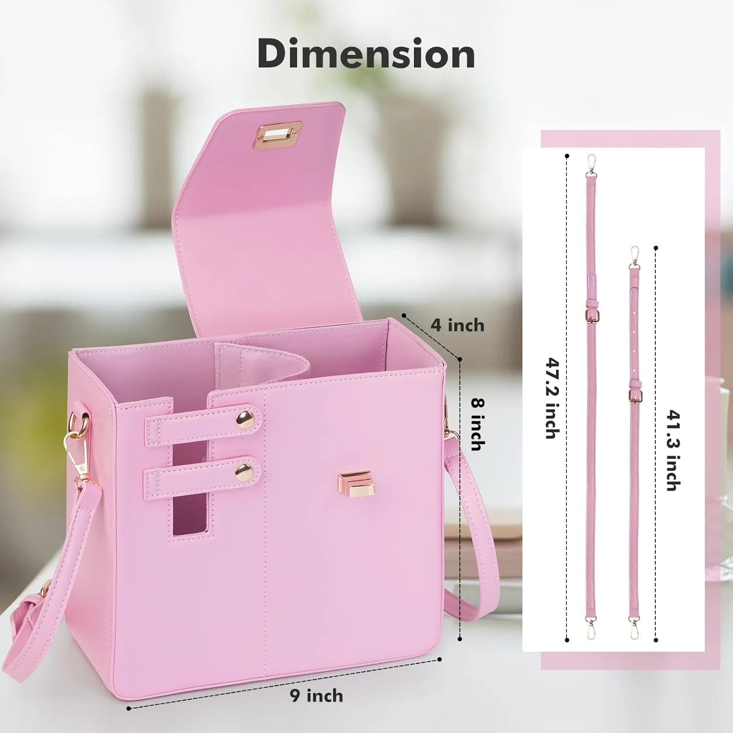 Outdoor Portable Crossbody Water Cup Storage Bag Compatible with Stanley & Most Water Bottles | Includes Coin Purse & Plush Bunny Keychain
