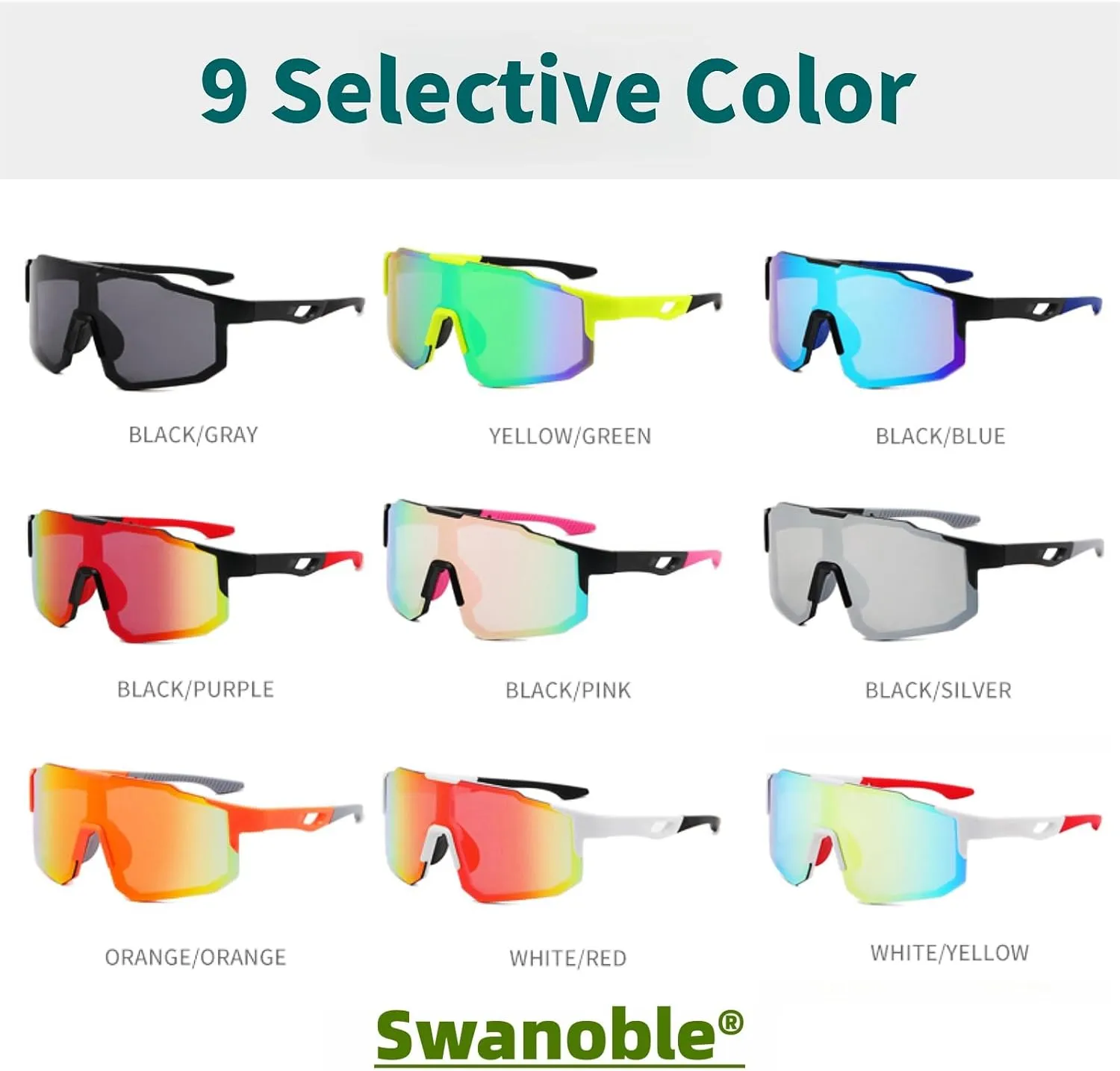 Outdoor Sports Sunglasses UV Protection for Women Men Cycling Baseball Golf Fishing,Lightweight Frame Tennis Shades