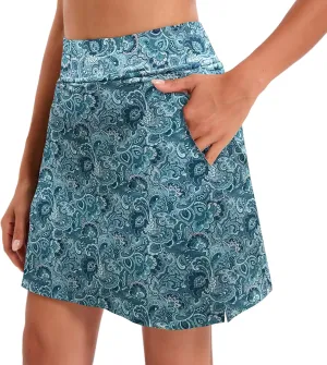 Oyamiki Women's Active Athletic Skort Lightweight Tennis Skirt Perfect for Running Training Sports Golf