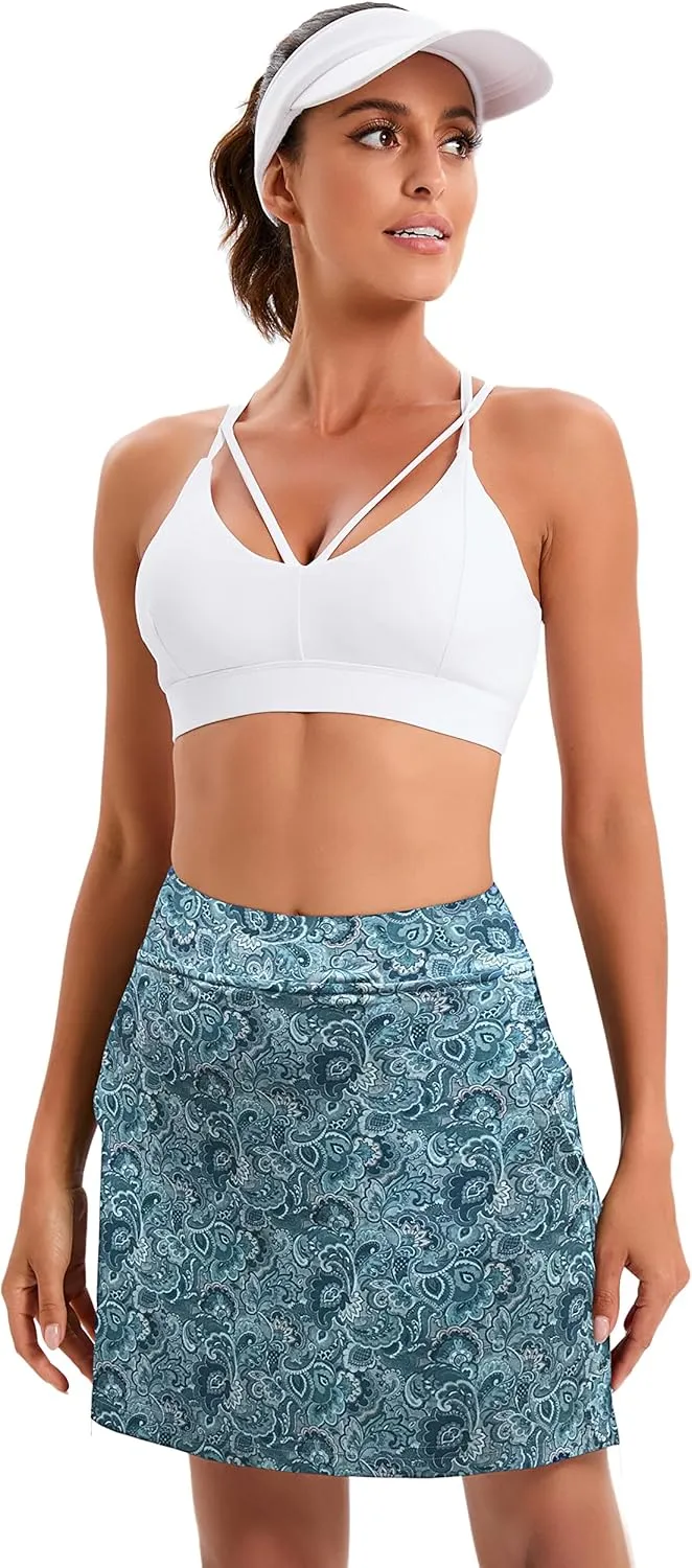 Oyamiki Women's Active Athletic Skort Lightweight Tennis Skirt Perfect for Running Training Sports Golf