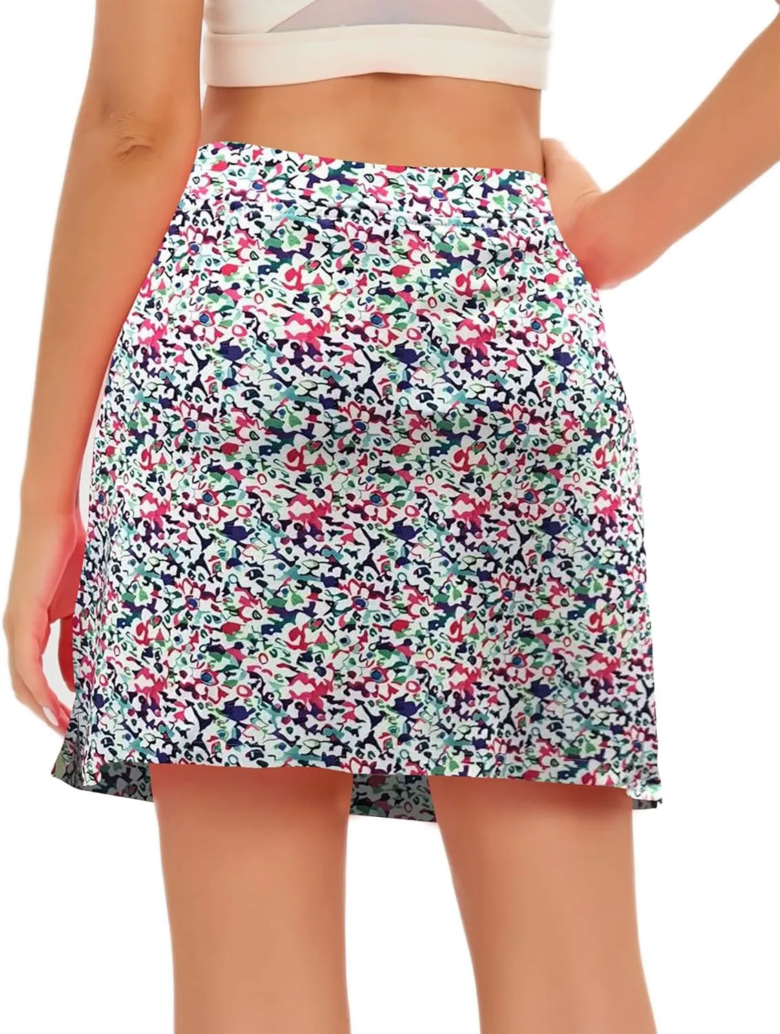 Oyamiki Women's Active Athletic Skort Lightweight Tennis Skirt Perfect for Running Training Sports Golf