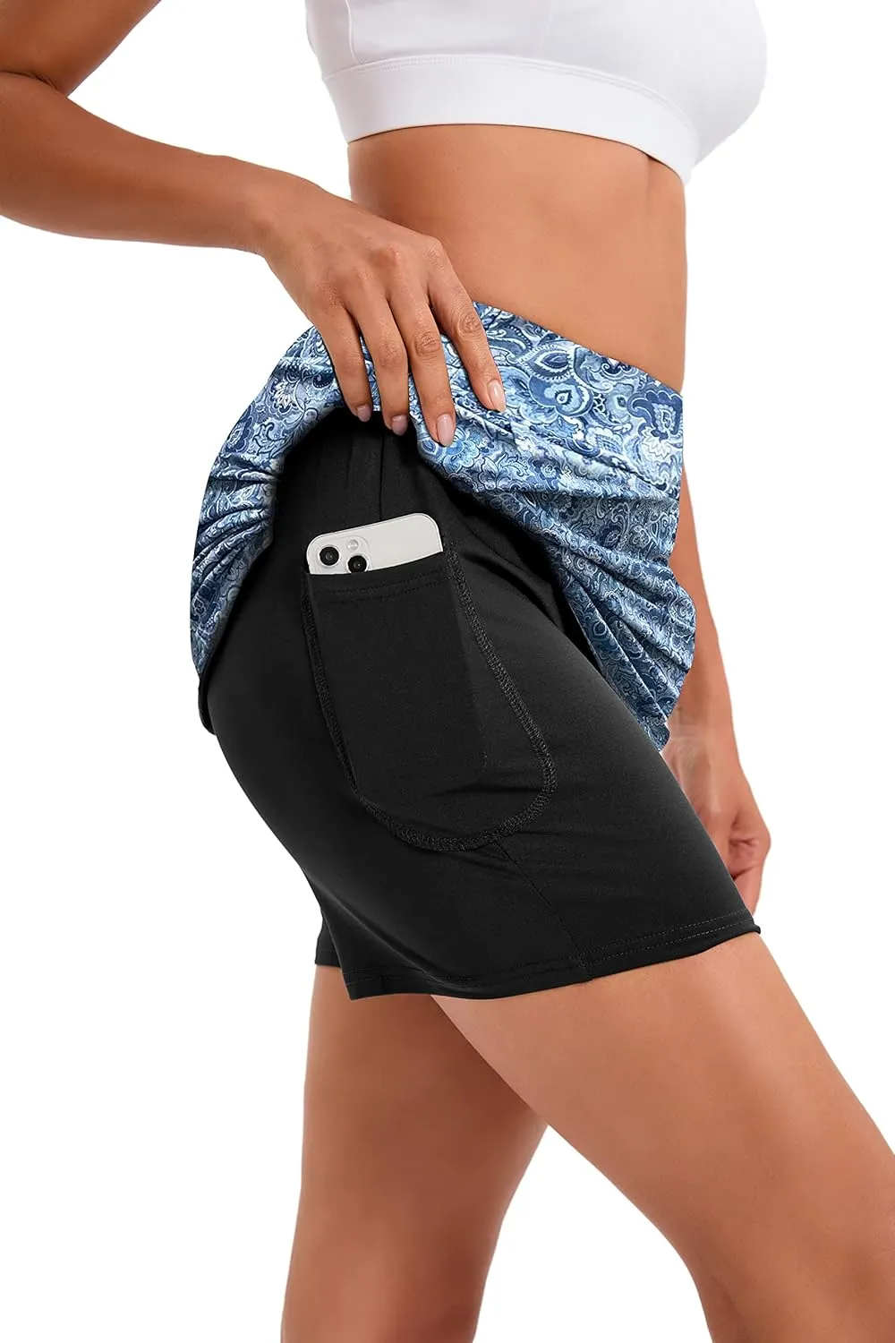 Oyamiki Women's Active Athletic Skort Lightweight Tennis Skirt Perfect for Running Training Sports Golf