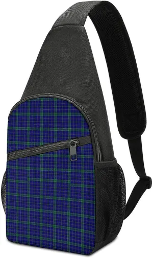 Paisley District Tartan Portable Chest Bag, Large Capacity Single Shoulder Chest Bag