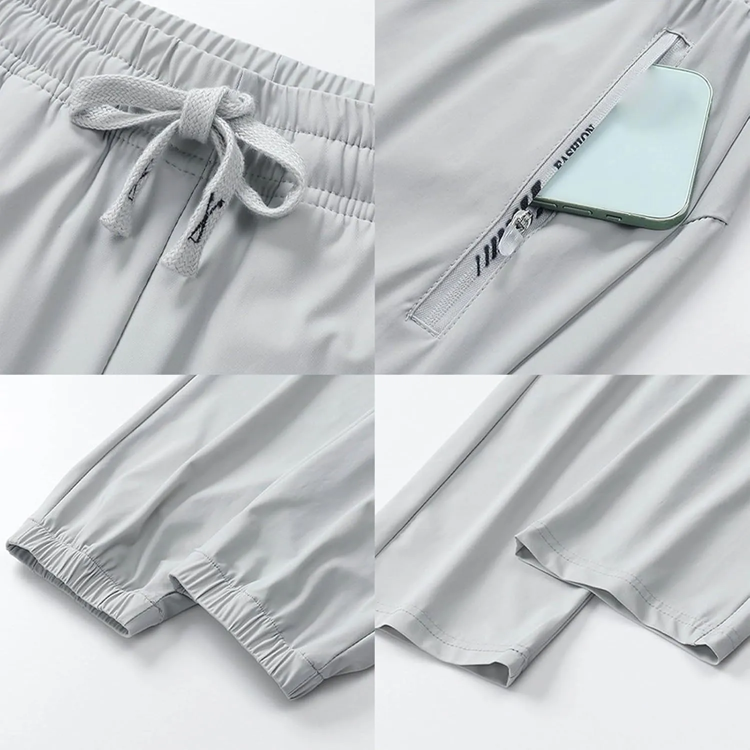 Palcomfy Stretch Active Pants for Women Casual Breathable Quick Drying Glide Pants Loose Zipper Pockets Cool Hiking Trousers
