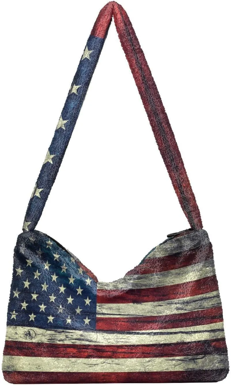 Patriot Flag Women Boho Handbag Underarm Bag Tote Bag Shoulder Bag Crossbody Bag