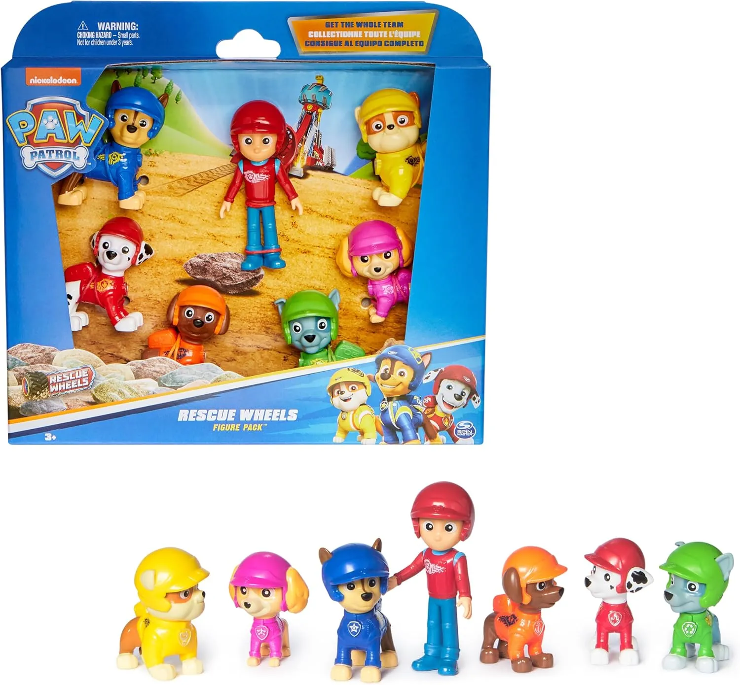 Paw Patrol - Paw Patrol Gift Set 7 Rescue Wheels Figurines - Collectible Action Figures - All-Terrain Theme - Ages 3 